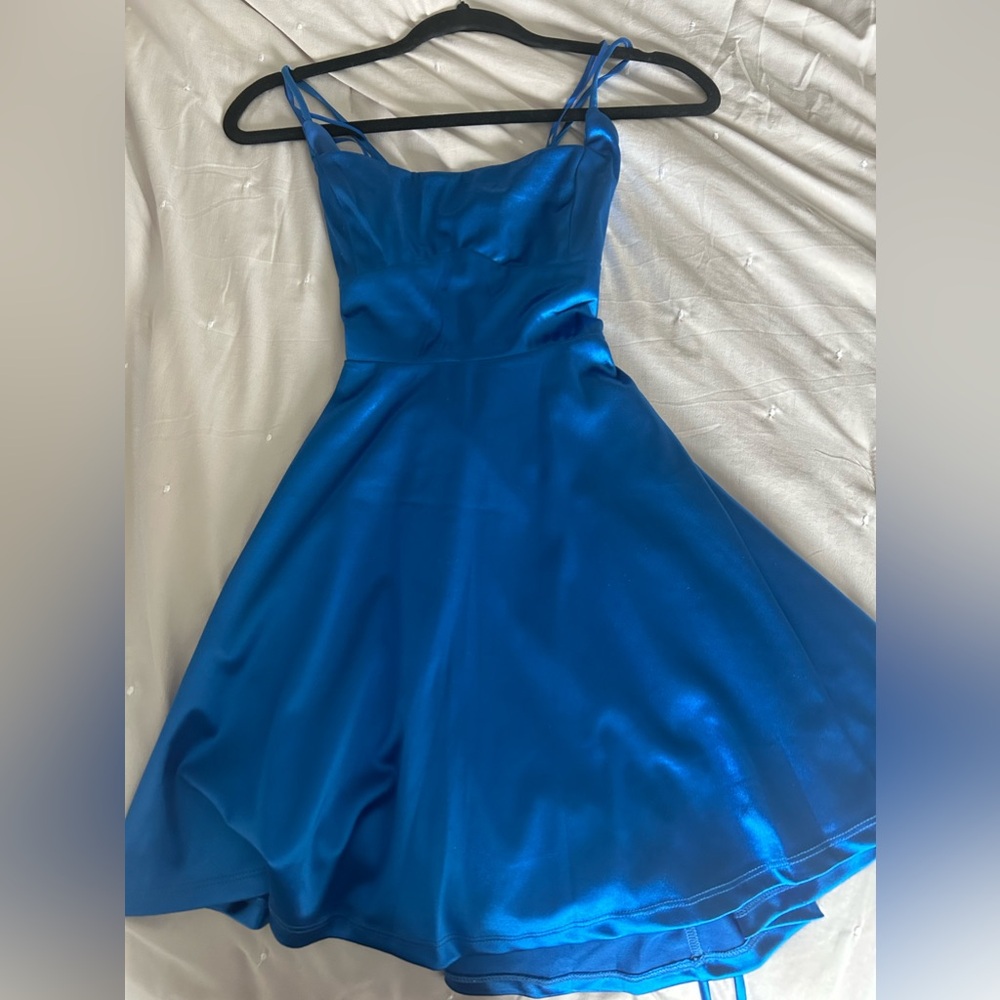 Blue Windsor Homecoming Satin Silk Dress NEW WITH TAGS